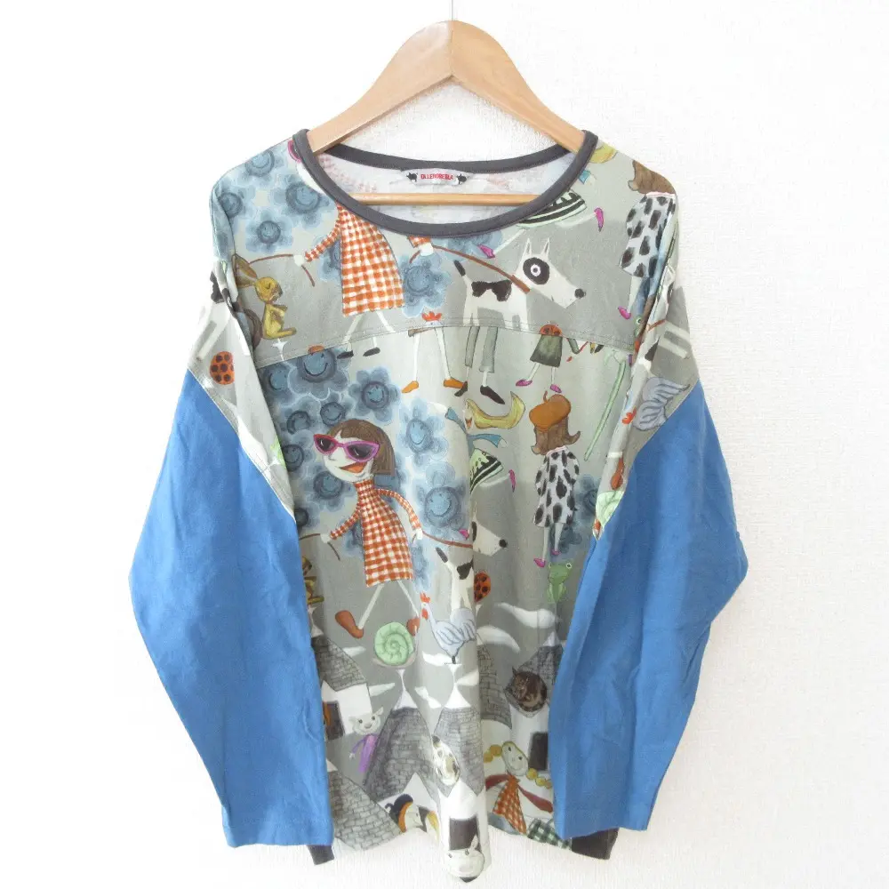ALBEROBELLO OLLEBOREBLA オレボレブラ アルベロベロ ぶたさん プリント ロングスリーブ プルオーバー カットソー グレー系の買取実績【2024年10月買取】