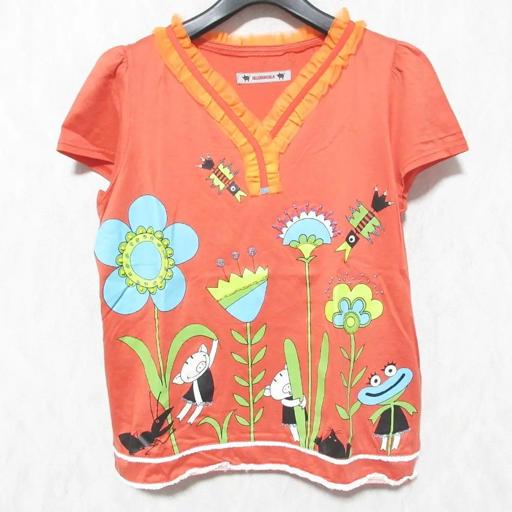 美品✨アルベロベロ オレボレブラ カットソー　ぶたさん　さくらんぼ OLLEBOREBLA アルベロベロ オレボレブラ ぶたさん フリルカラー