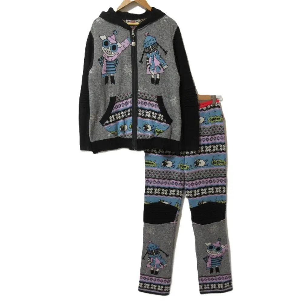 OLEBOREBLA ALBEROBELLO オレボレブラ アルベロベロ ぶたさん ノルディック ニットパーカー パンツ セットアップ グレー系の買取実績【2025年3月買取】