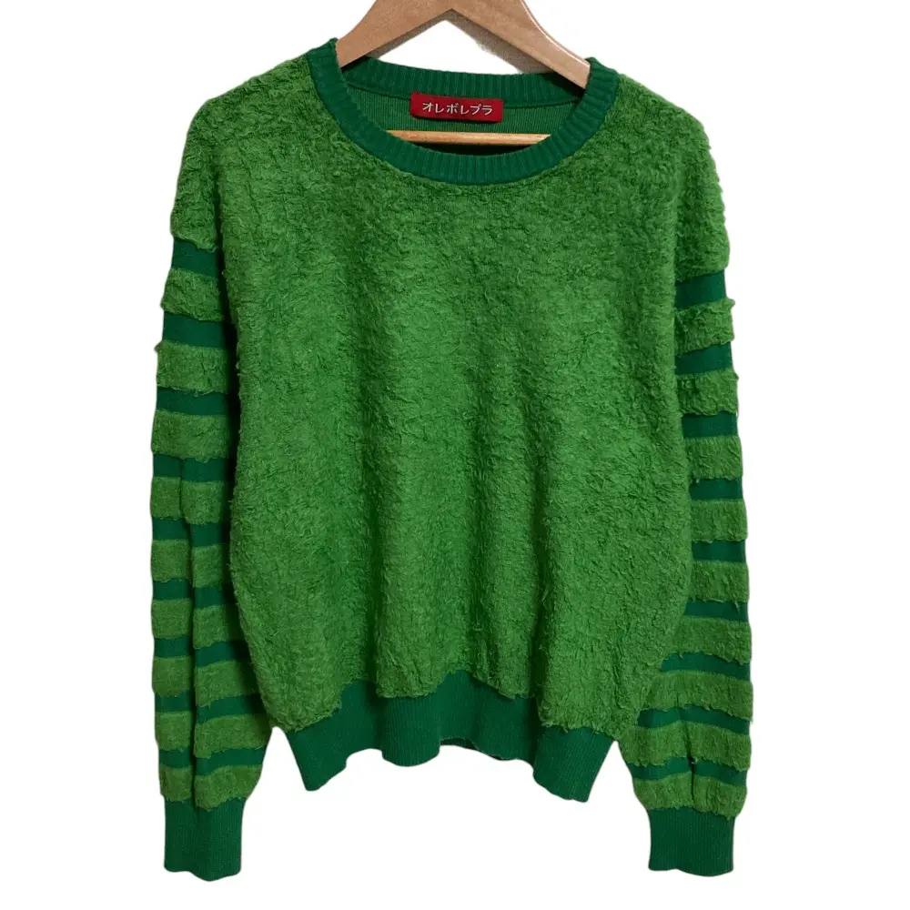 24AW OLLEBOREBLA ALBEROBELLO オレボレブラ アルベロベロ シャギーニット プルオーバー カットソー セーター グリーン