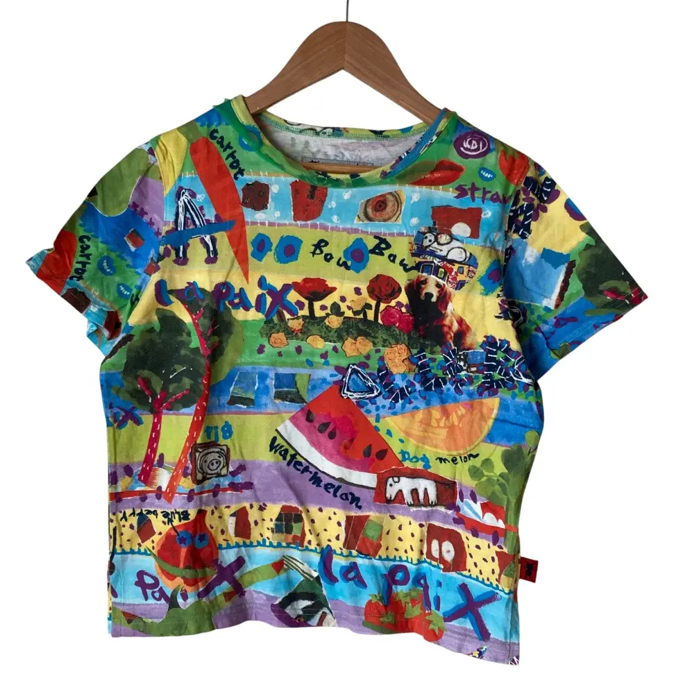 OLLEBOREBLA ALBEROBELLO オレボレブラ アルベロベロ レースプリント Tシャツ マルチカラー