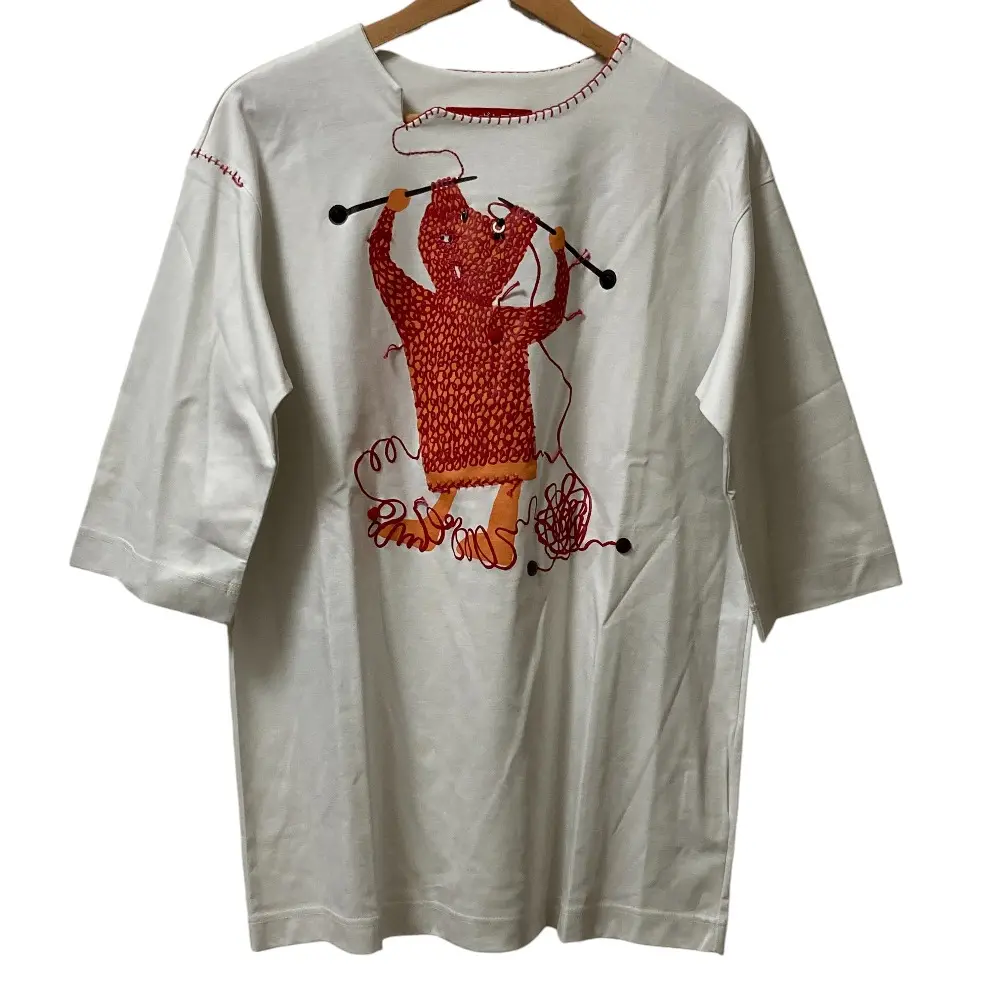 OLLEBOREBLA ALBEROBELLO オレボレブラ アルベロベロ ぶたさん 手芸 プリントTシャツ 732342 サイズM ホワイト