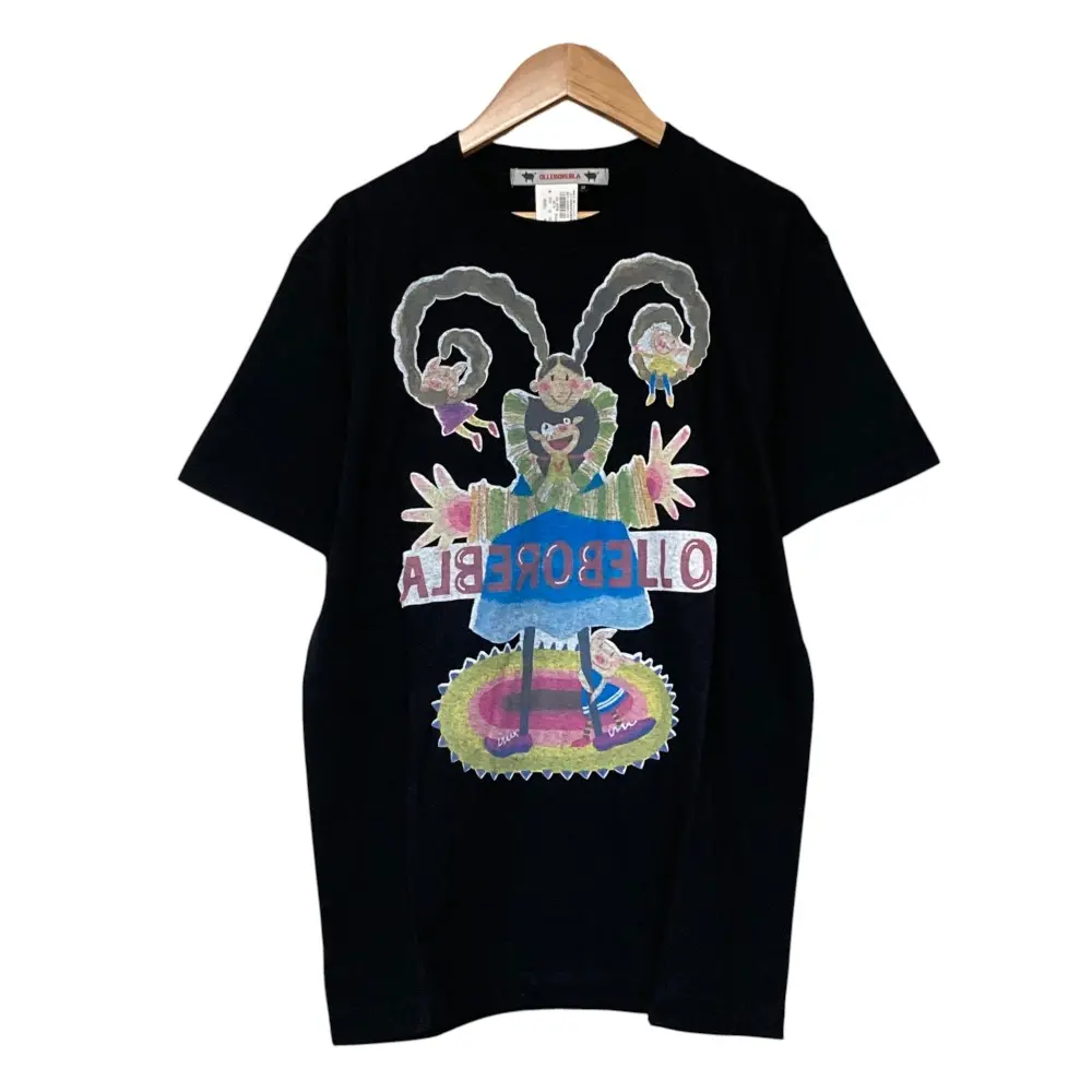 OLLEBOREBLA オレボレブラ アルベロベロ ぶたさん プリントショートスリーブ Tシャツ M ブラック