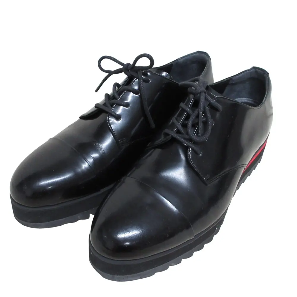 Onitsuka Tiger オニツカタイガー ダービー プラットフォーム レースアップ シューズ 1182A290 サイズ24.5cm ブラック