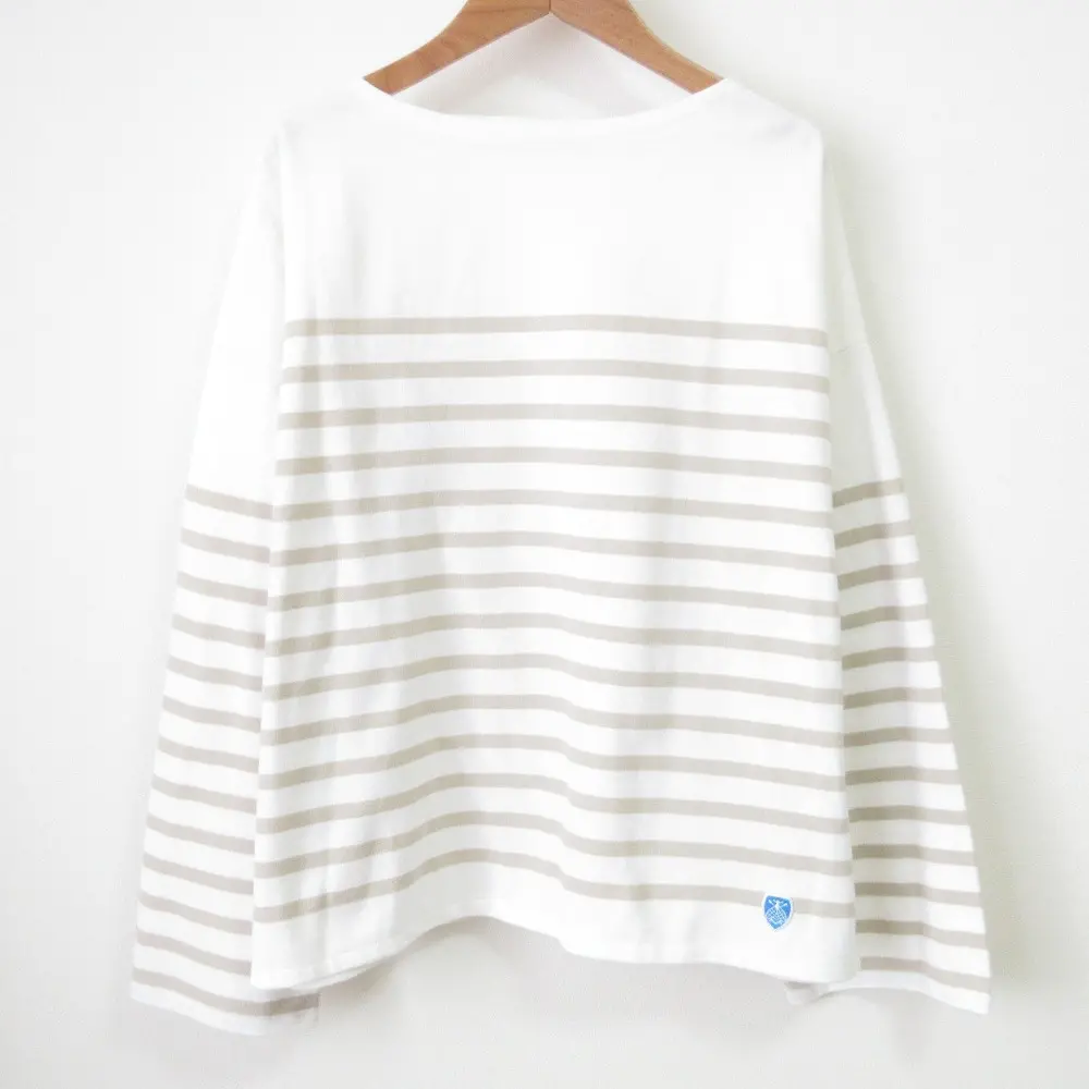 ORCIVAL オーシバル イエナ別注 ボーダー柄 ロングスリーブ ボートネック コットンバスクシャツ Tシャツ 2点セット F ホワイト