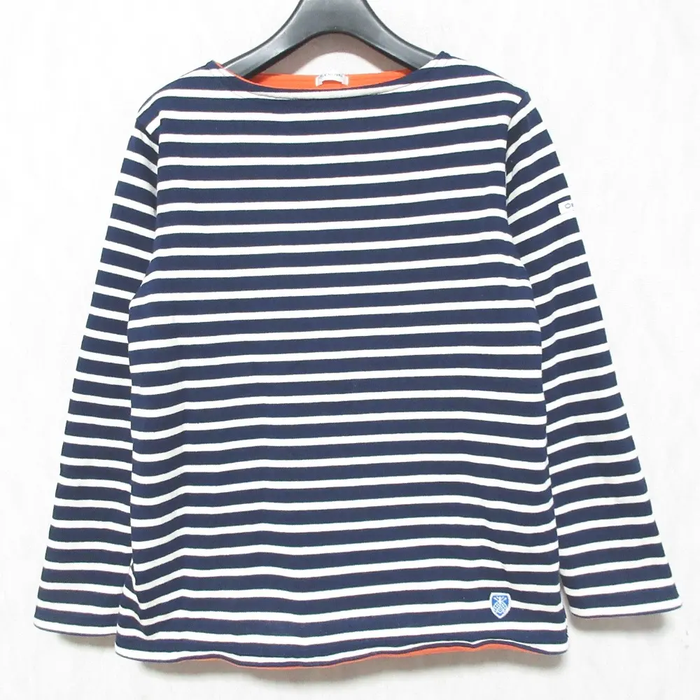 ORCIVAL オーシバル コットンロード フリースライニング カットソー ボーダー バスクシャツ RC-9104 1 ネイビー×ホワイト