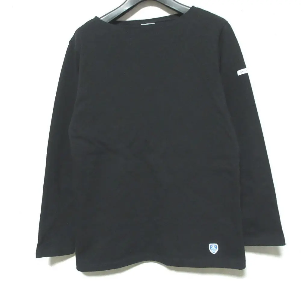 ORCIVAL オーシバル ロングスリーブ バスクシャツ カットソー Tシャツ IP42-02 サイズ2 ブラック