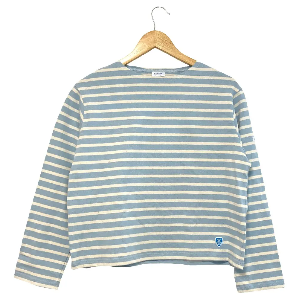 25SS ORCIVAL オーシバル クルーネック ロングスリーブ プルオーバー カットソー バスクシャツ F サックスブルー