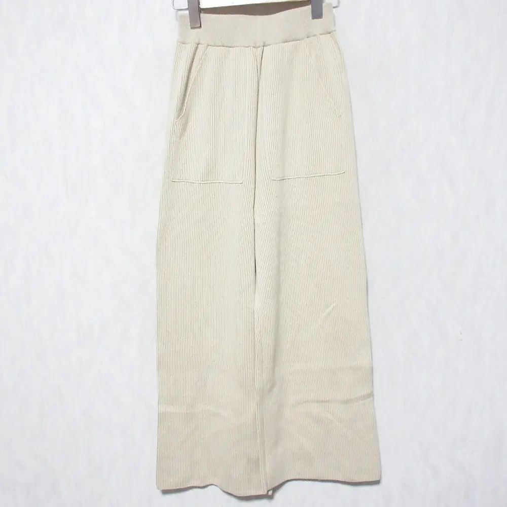 Pal'las Palace パラスパレス 12Gストライプニットワイドパンツ PKPT-3884C サイズ0 ベージュ