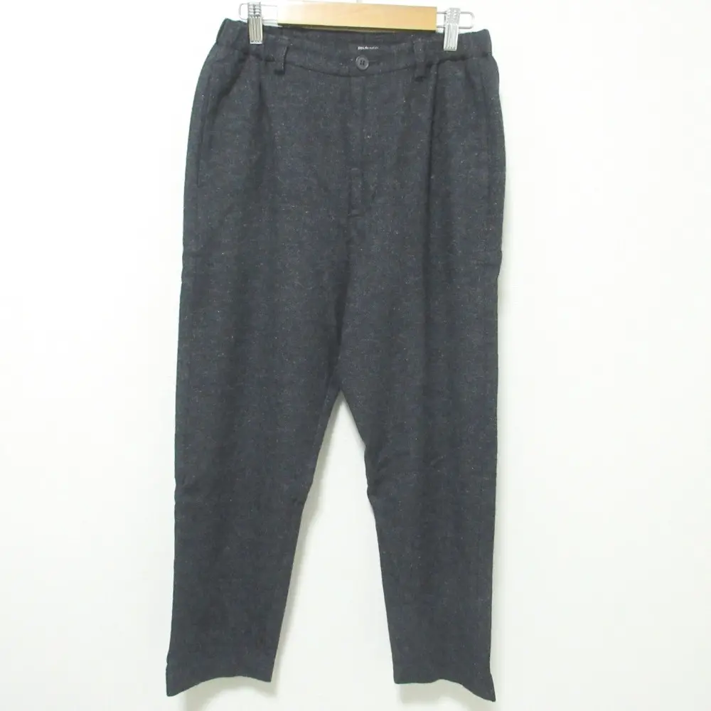 23AW pas de calais パドカレ W/Lタンブラーツイル テーパードパンツ リネンブレンド スラックス 8392 34 チャコールグレー