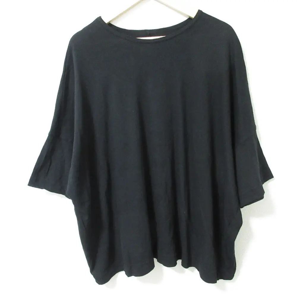 24SS pas de calais パドカレ 25周年 七分袖 オーバーサイズ ワイドカットソー サイズ36 ブラック 