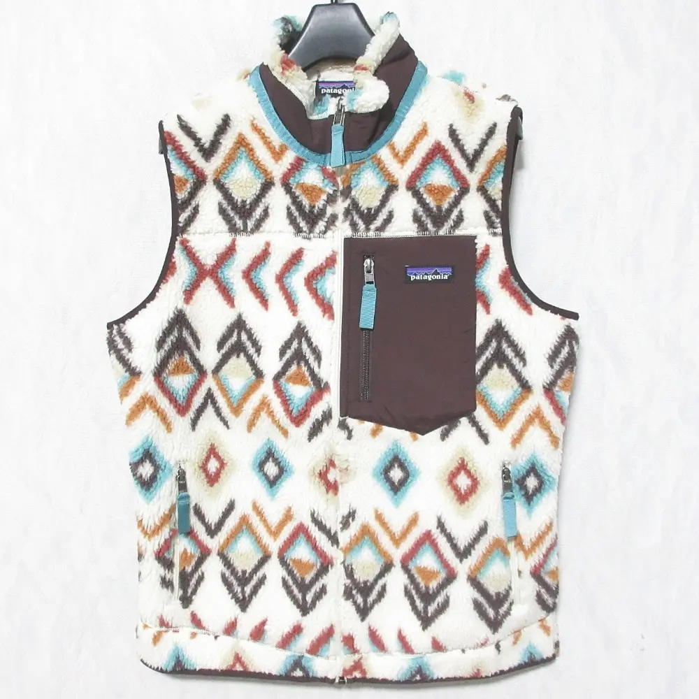 patagonia パタゴニア Ws Classic Retro-X Vest レトロX フリース ベスト 23083 M オフホワイト マルチカラー