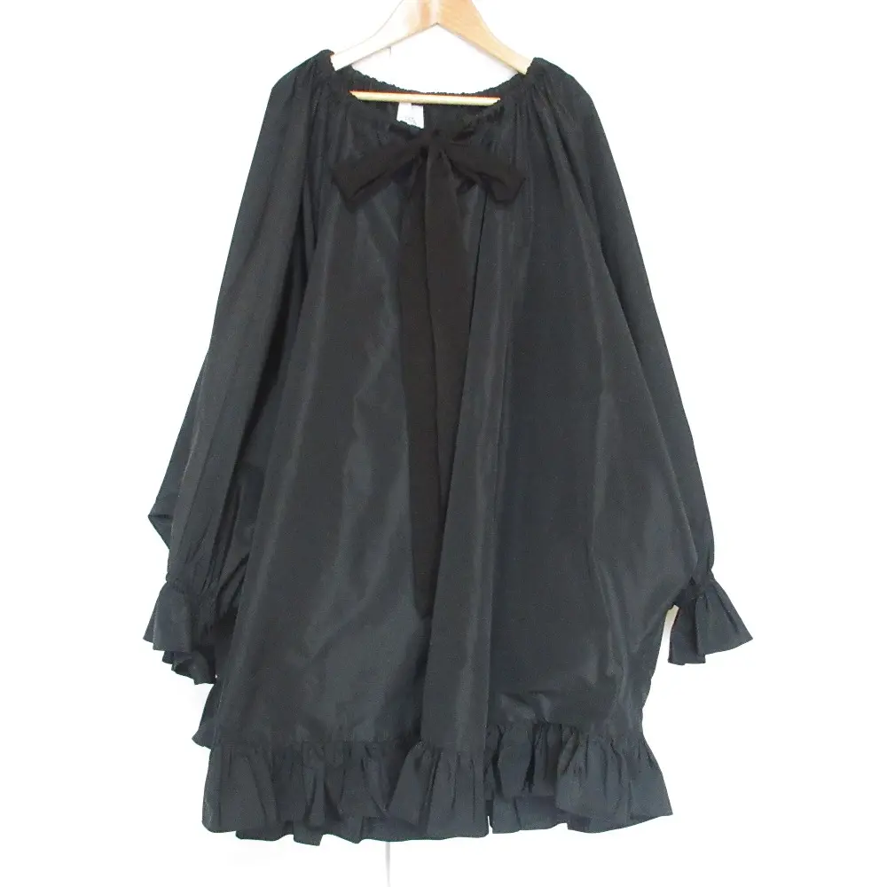 PATOU パトゥ mini GG Dress フロントリボン 長袖 フレアドレス ワンピース 36 ブラック