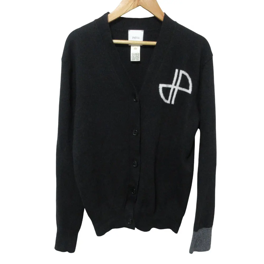 Patou パトゥ ウールカシミヤ ニット JPカーディガン XS ブラック