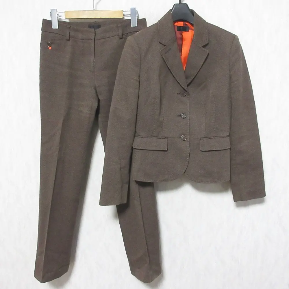 Paul Smith BLACK ポールスミスブラック ツイード シングルジャケット＋パンツ スーツ セットアップ 40/38 ブラウン