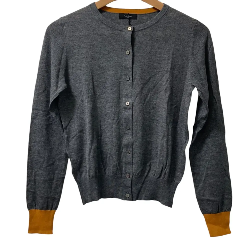 Paul Smith BLACK ポールスミス ブラック シルクブレンド ニット カーディガン M グレー