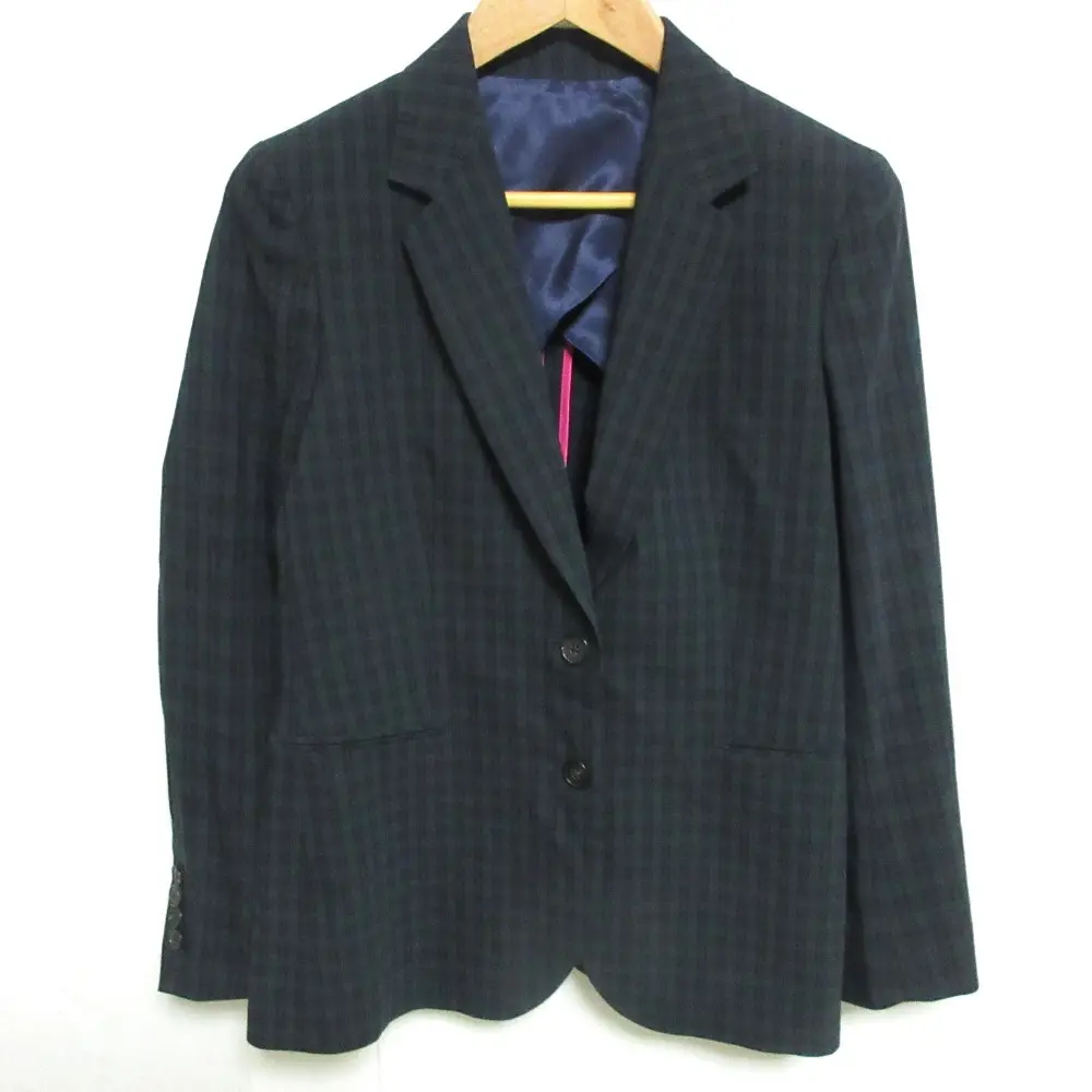Paul Smith ポールスミス ブラックウォッチ シングル テーラードジャケット 38 グリーン×ネイビー