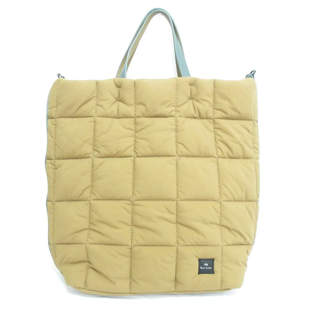 PS Paul Smith ポールスミス チェッカーキルト 2way トートバッグ ハンドバッグ ショルダーバッグ ブラウン