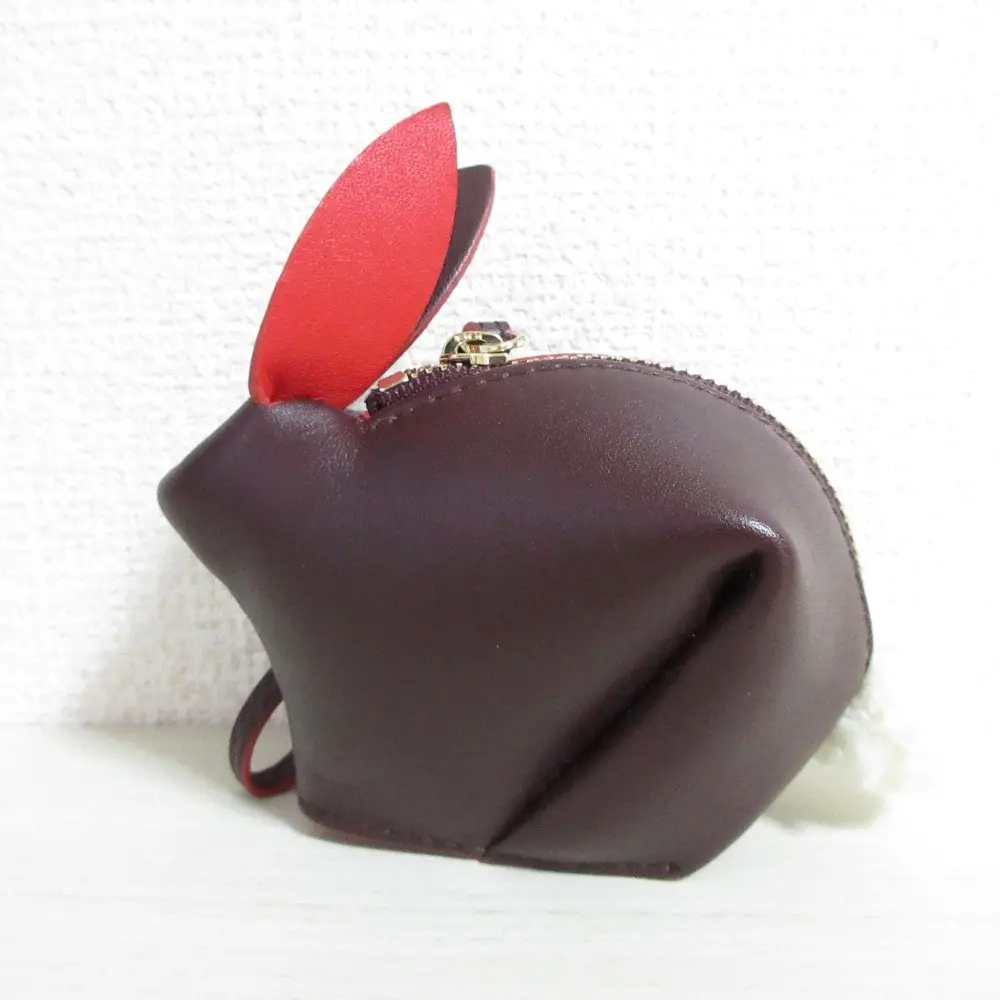 Paul Smith ポールスミス レザー ラビットパース ポーチ 小物入れ コインケース 小銭入れ ブラウン