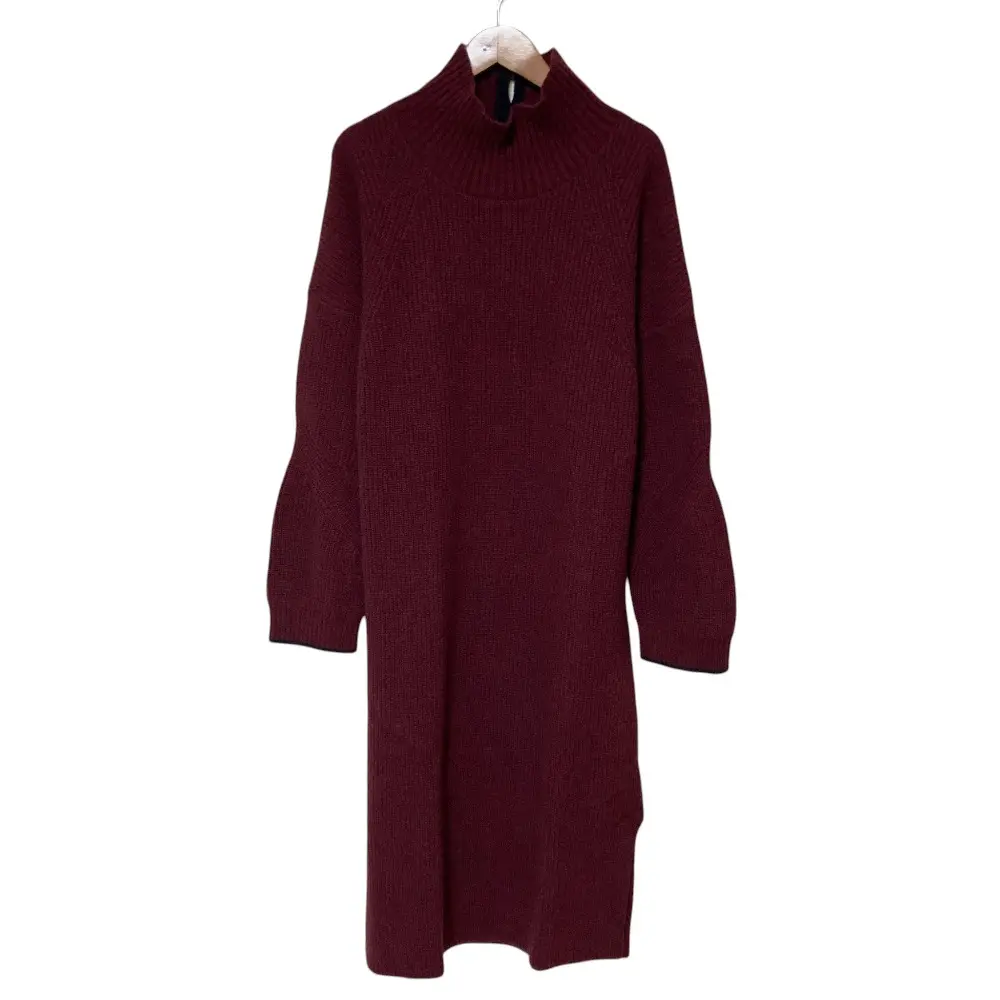 23AW Paul Smith ポールスミス ハイネック ニットワンピース M ボルドー