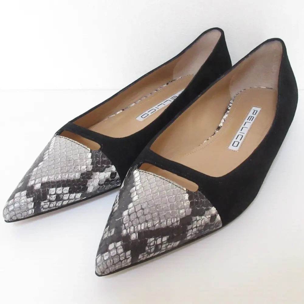 PELLICO フラットシューズ 35.5 千鳥格子柄 PELLICO フラットシューズ 35.5 千鳥格子柄 - メルカリ