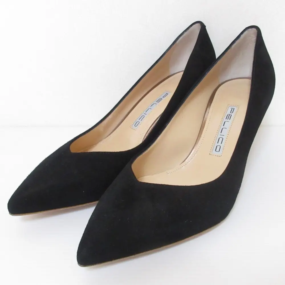 PELLICO ペリーコ ANIMA 千鳥格子 ポインテッドトゥ パンプス フラット