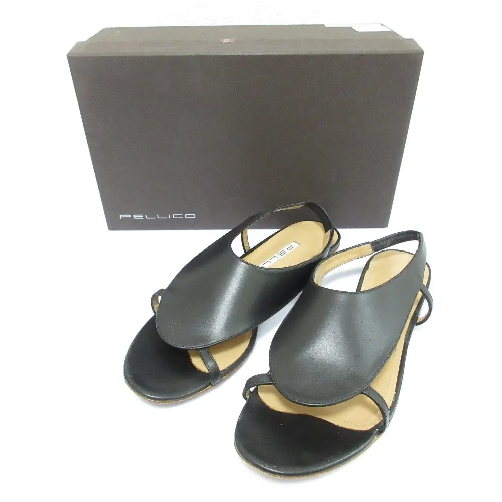 PELLICO ペリーコ SAMIサンダル サイズ38 1/2 25.5cm相当 ブラック