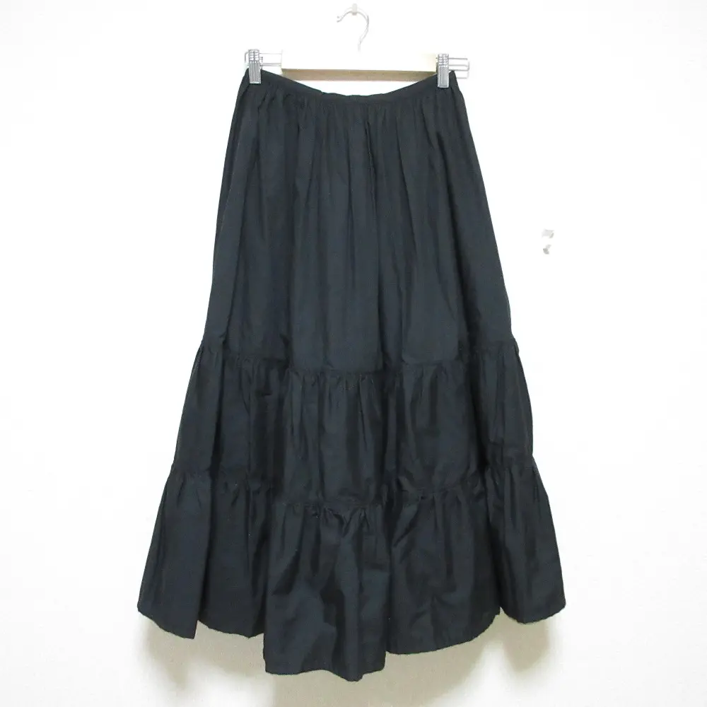 PINK HOUSE ピンクハウス ロング ティアードスカート ブラック