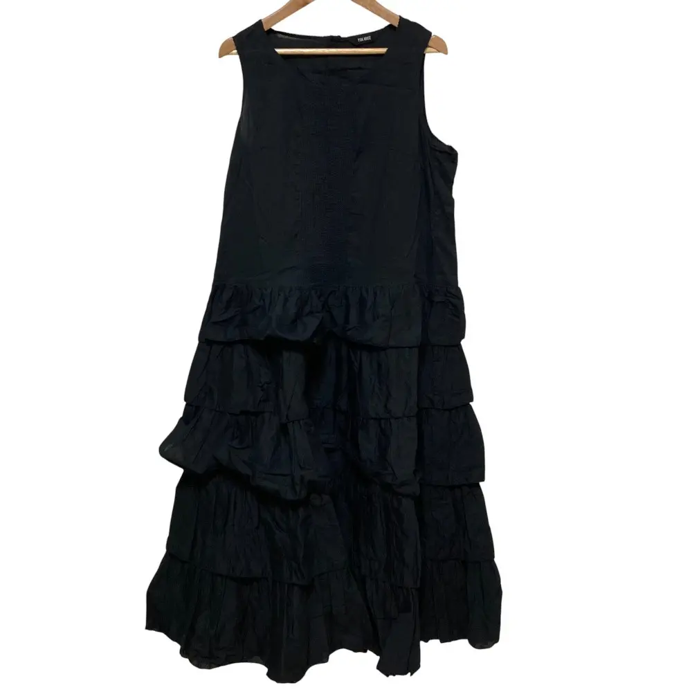 PINK HOUSE ピンクハウス ノースリーブ ロング ティアード ワンピース ブラック