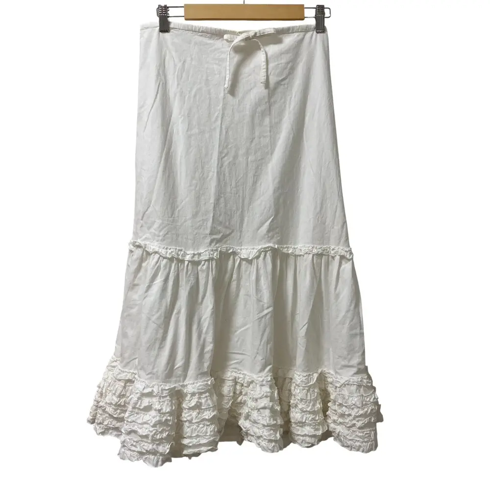 PINK HOUSE ピンクハウス レースフレア ロングスカート ホワイト