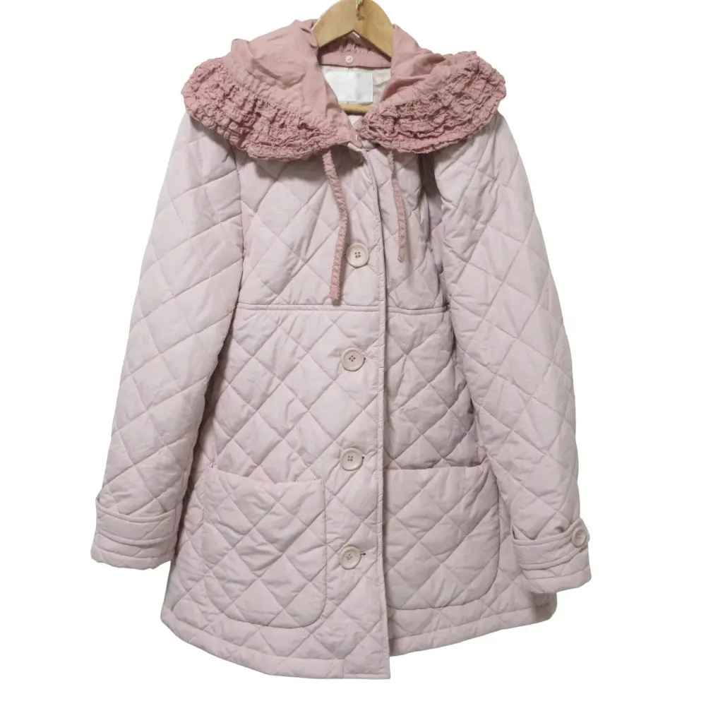 PINK HOUSE ピンクハウス レースカラー キルティングコート ピンク
