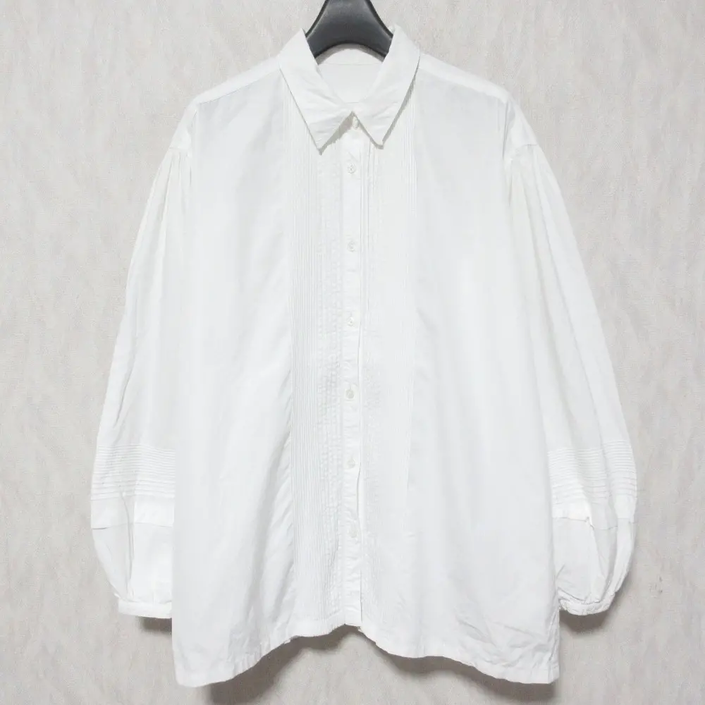 PINK HOUSE ピンクハウス タックブラウス シャツ ホワイト