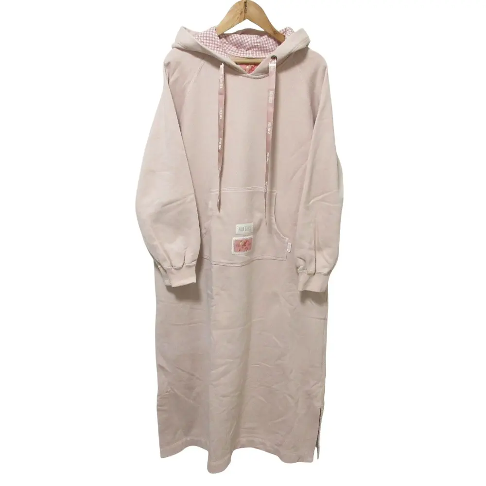 クリーニング済 PINK HOUSE ピンクハウス ロング スウェットパーカー ワンピース ピンク