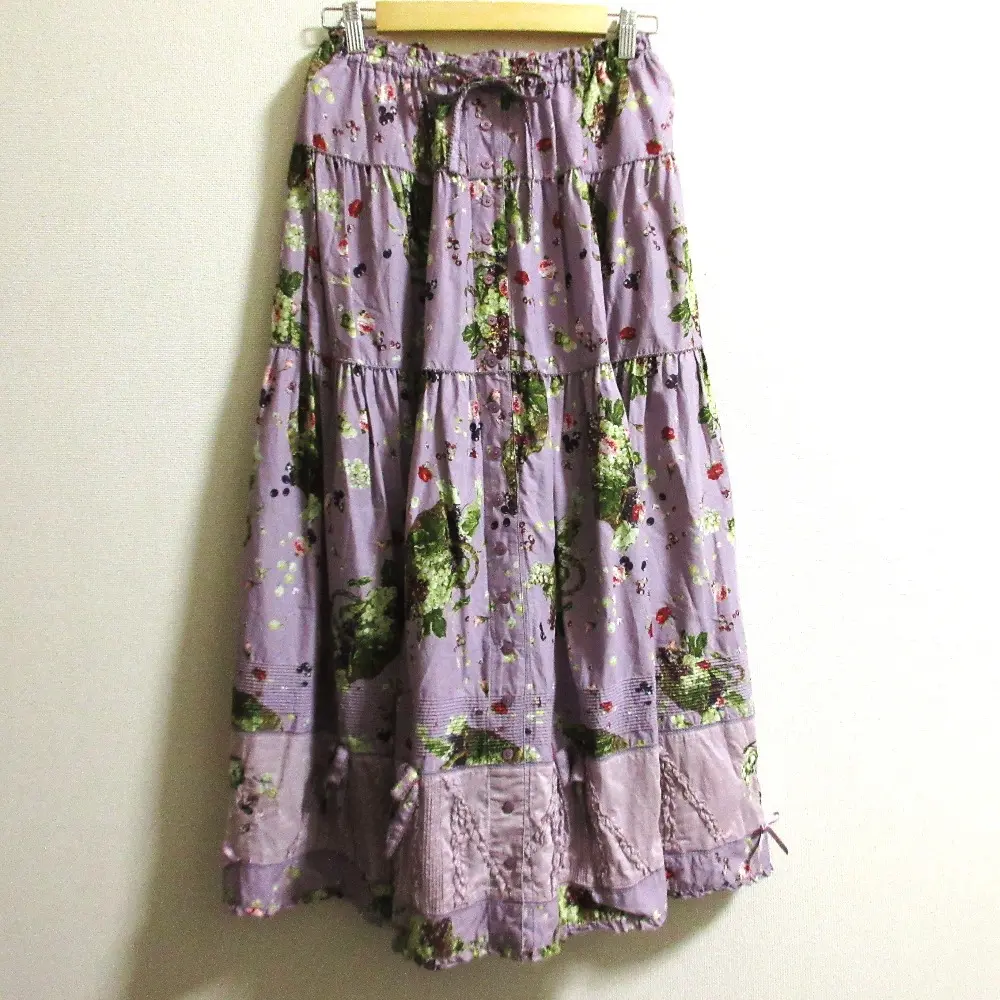 PINK HOUSE ピンクハウス ハーベストドロッププリントスカート パープル