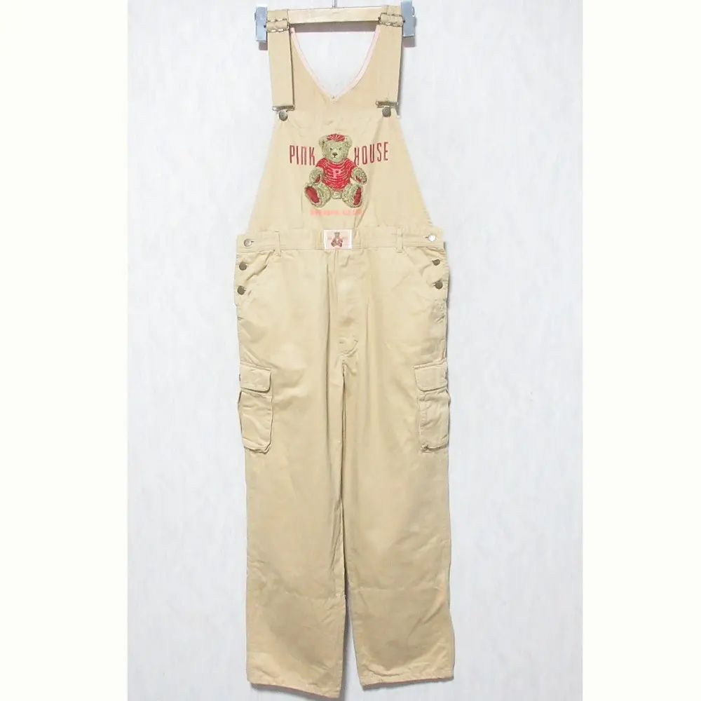 PINK HOUSE ピンクハウス テディベア刺繍 オーバーオール P1083FP02 ベージュ