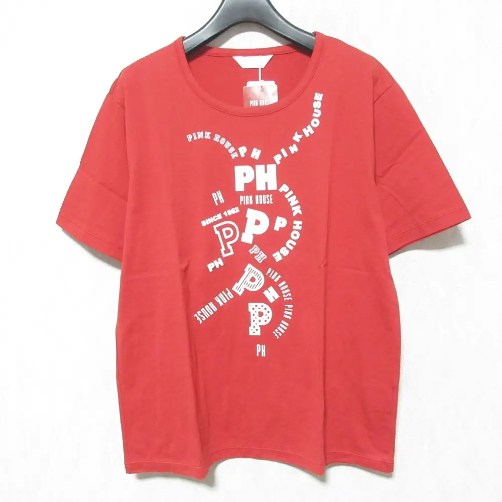 PINK HOUSE ピンクハウス PH プリント Tシャツ カットソー A2101UTS575 レッド