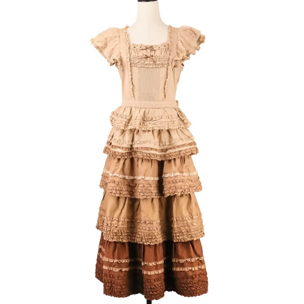 PINK HOUSE ピンクハウス ローンティアードワンピース A2131FAY008 ミルクティ