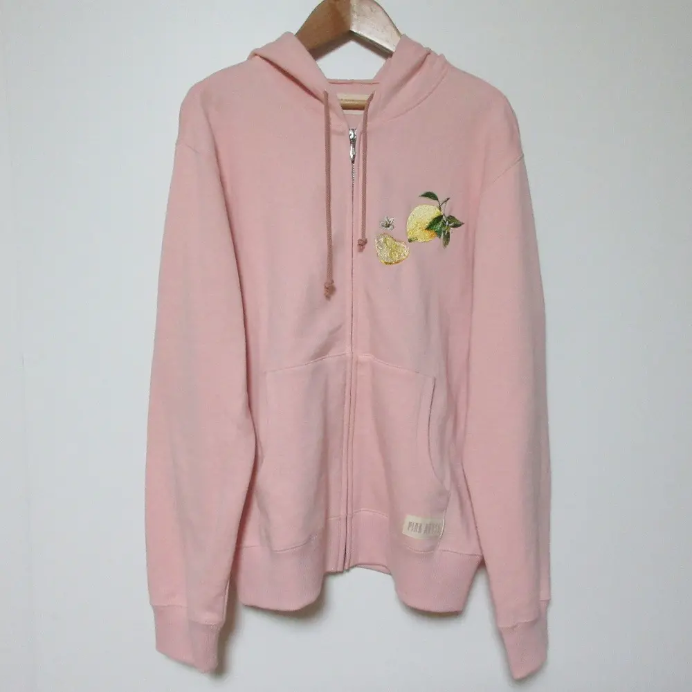 PINK HOUSE ピンクハウス レモン刺繍 ジップアップ パーカー フーディ 4(L) ピンク