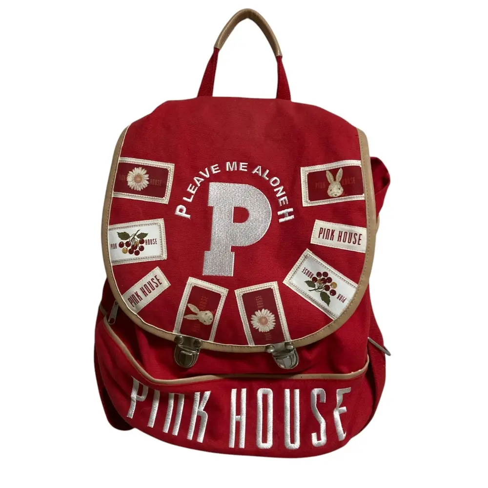 PINK HOUSE ピンクハウス ロゴ＆ネーム使いリュックサック A2101PBG524 レッド