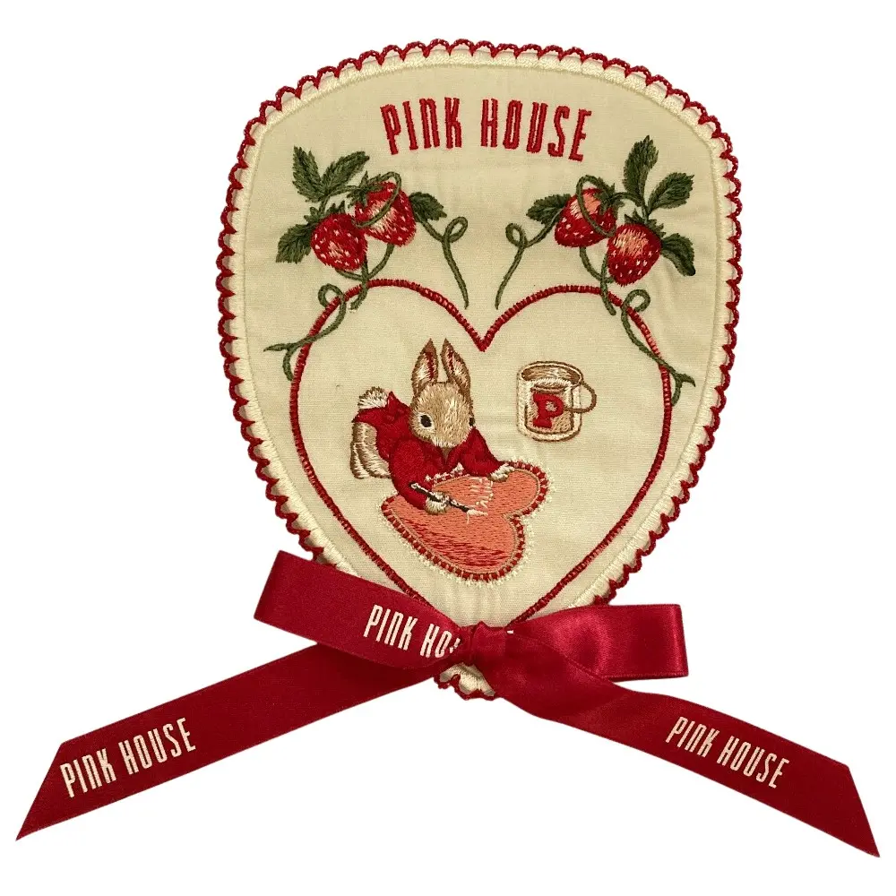 PINK HOUSE ピンクハウス Rambling Hearts刺繍ワッペン ピンブローチ A2133PE524 ホワイト レッドの買取実績【2026年1月買取】