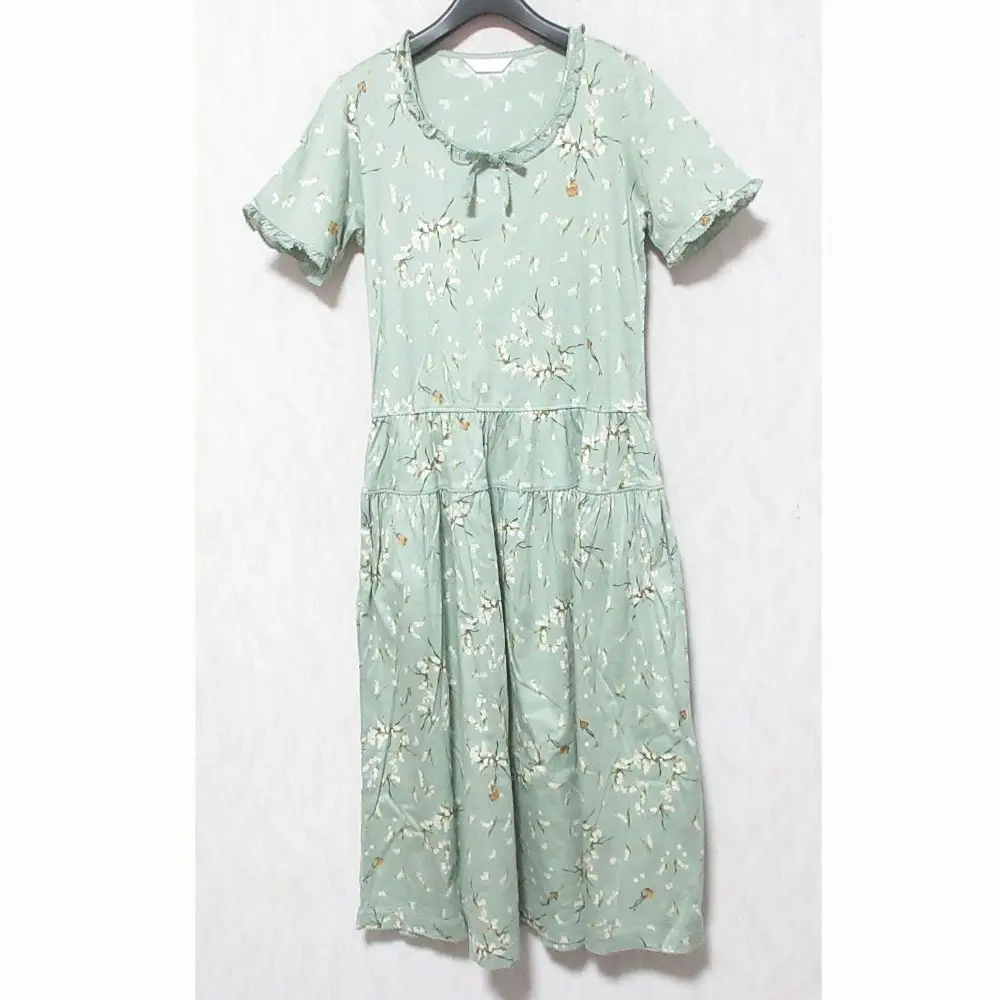 PINK HOUSE ピンクハウス ピコ リボン カットソー ワンピース P018KUAL46B グリーン