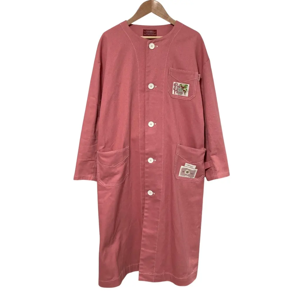 PINK HOUSE ピンクハウス バックロゴプリントノーカラーコート A2121FC276 ピンク