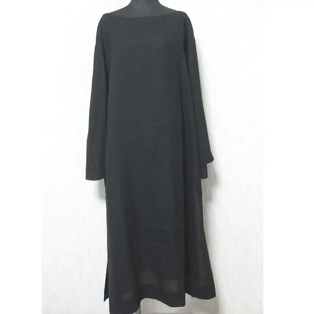 21SS Vent et Plage ヴォンエプラージュ シアーカフタンワンピース ロングスリーブ マキシドレス 21040922805010 ブラック