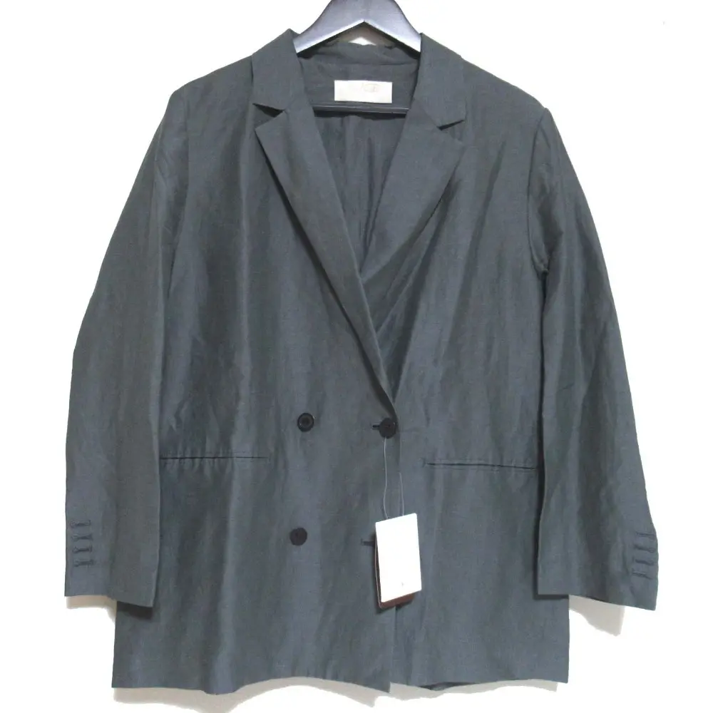 23SS PLAGE プラージュ VIS/LINEN DB JACKET リネン混 ダブルブレスト テーラードジャケット 23010922802020 36サイズ グレー