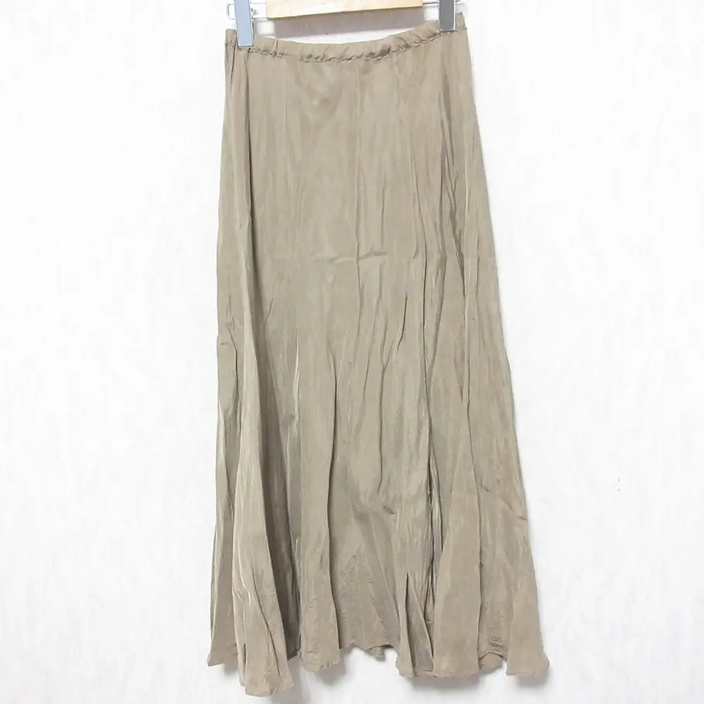 23SS Plage プラージュ Washable Fibril ギャザーロングスカート 23060922105310 サイズ36 ブラウン キャメル