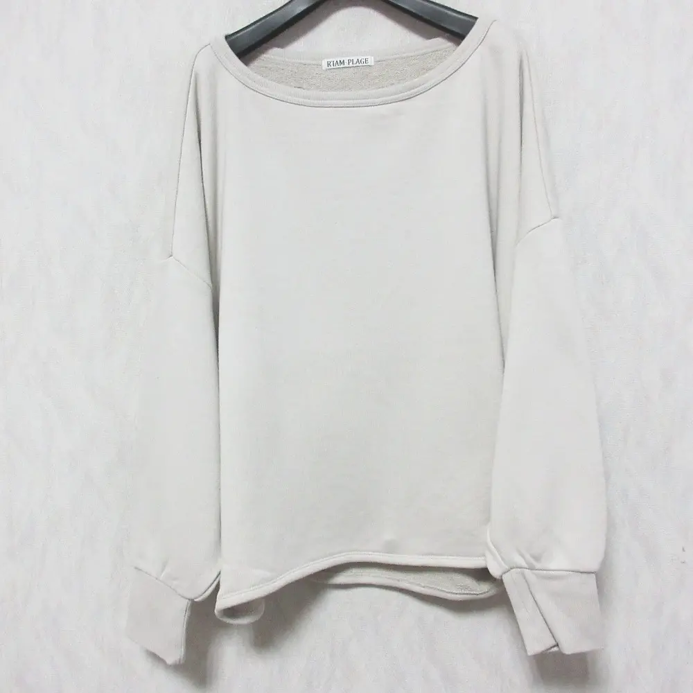 R'IAM PLAGE リアム プラージュ FEMININE 裏毛プルオーバー ワイドスウェット トレーナー 20070922601010 ライトベージュの買取実績【2024年10月買取】