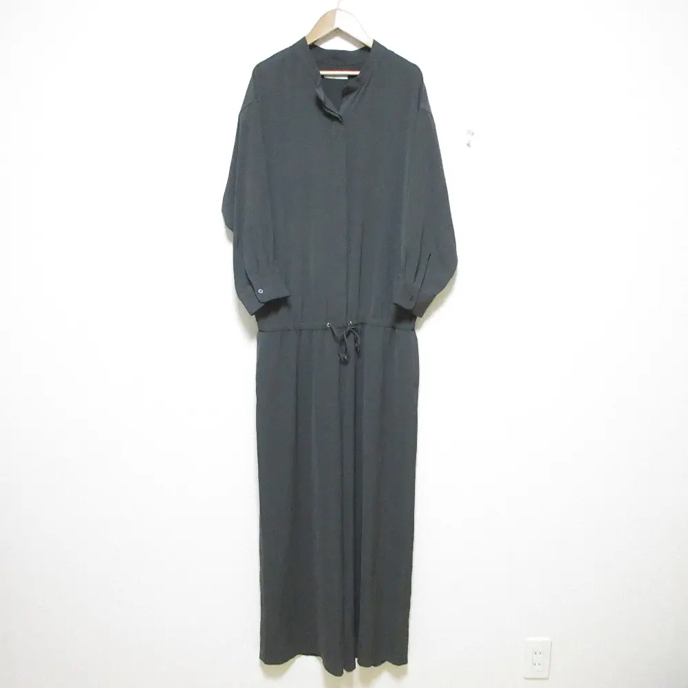 plage プラージュ とろみ オールインワン サロペット パンツ ジャンプスーツ 38 カーキ