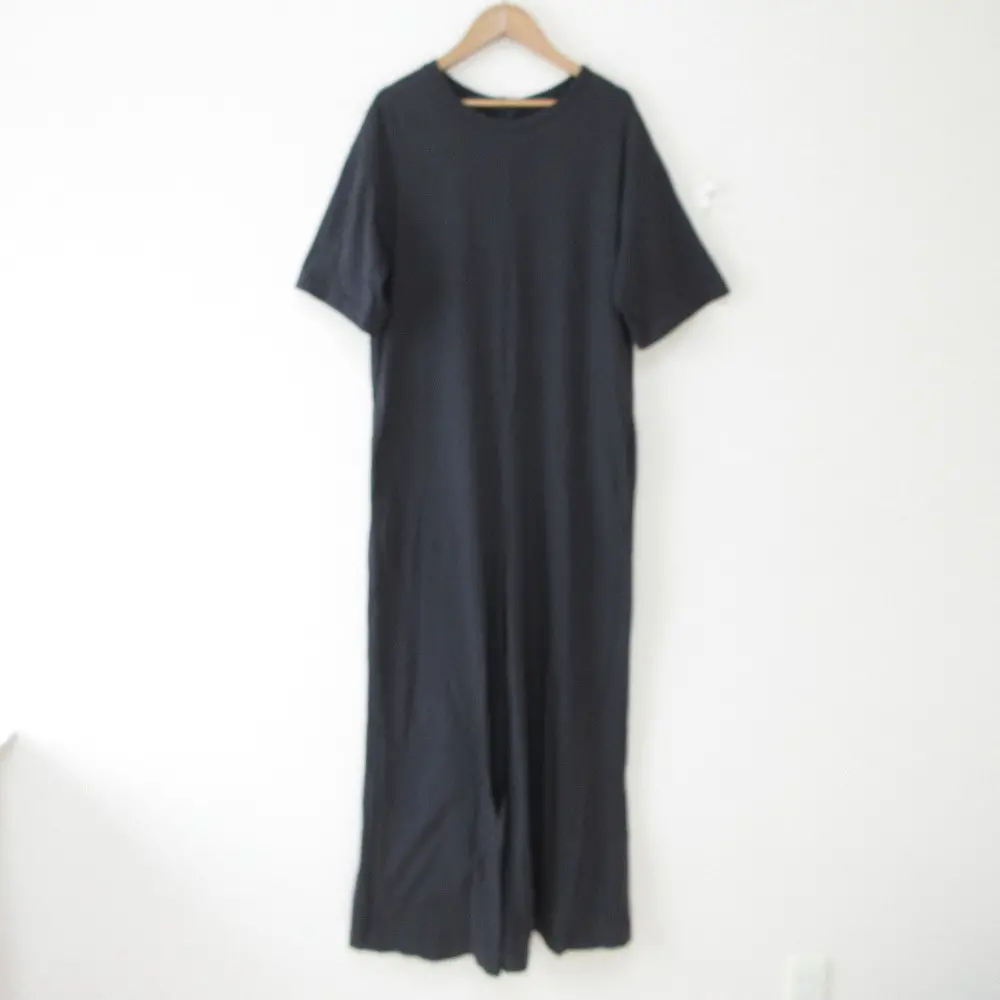 23SS Plage プラージュ nep cotton オールインワン ハーフスリーブ サロペット パンツ 38 チャコールグレー