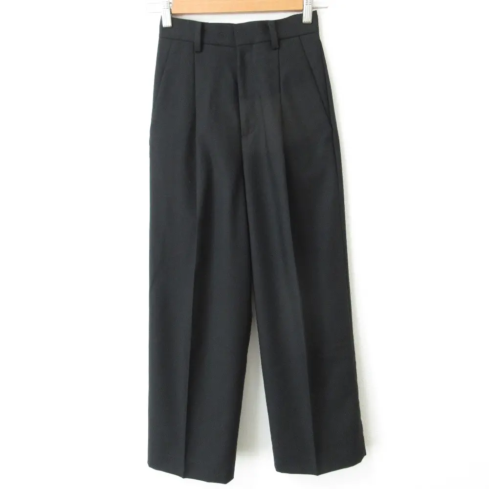 24AW PLAGE R'IAM プラージュ リアム タックワイドパンツ スラックス 24030922605040 34 ブラック