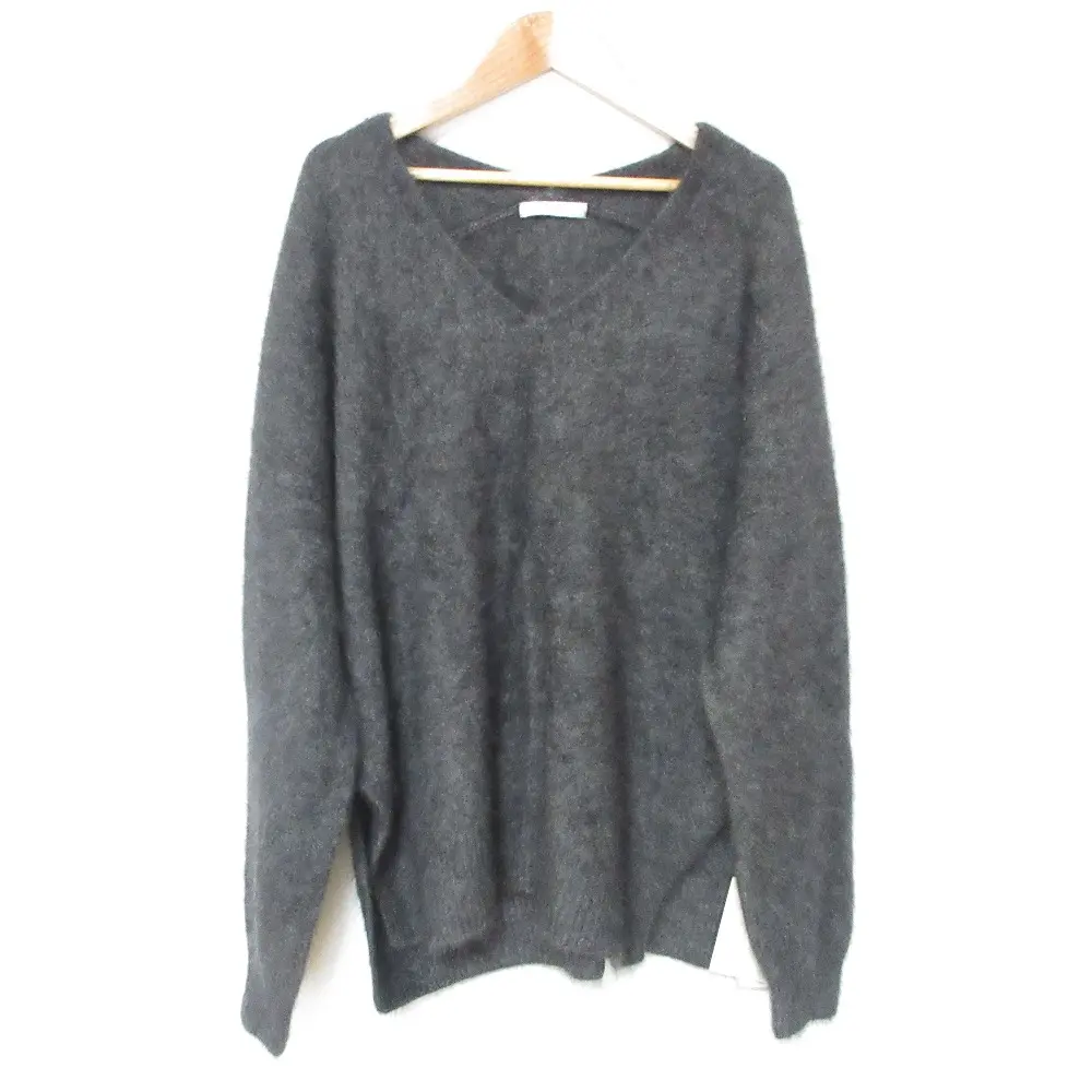 Plage プラージュ Fur Vスリット プルオーバー ニットセーター サイズF グレー